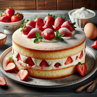 Image of Strawberry Angel Cake