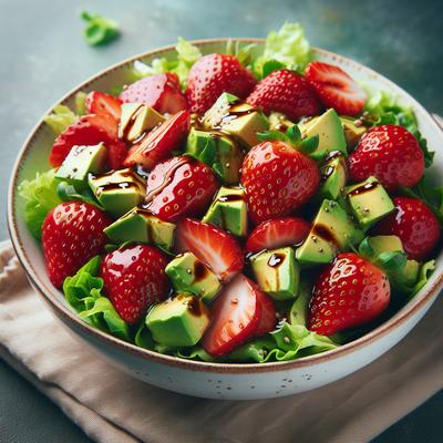 Image of Strawberry Avocado Salad with Balsamic Dressing