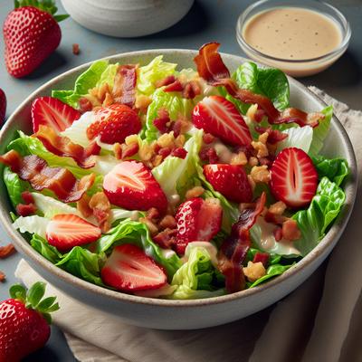 Image of Strawberry Bacon Romaine Salad