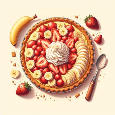 Image of Strawberry Banana Ice Box Pie