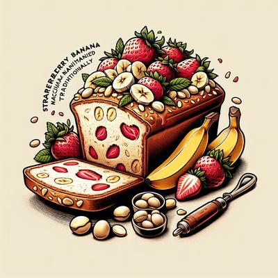 Image of Strawberry Banana Macadamia Bread