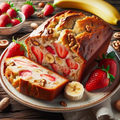 Image of Strawberry Banana Nut Bread