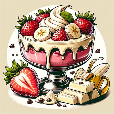 Image of Strawberry Banana White Chocolate Pudding