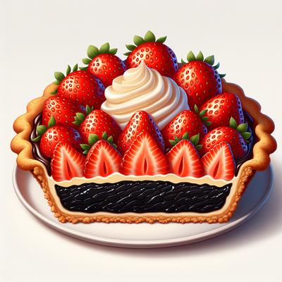 Image of Strawberry Black Bottom Pie