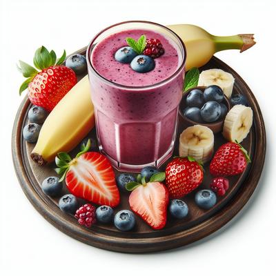 Image of Strawberry Blueberry and Banana Smoothie