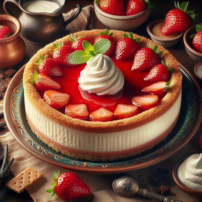 Image of Strawberry Bottom Cheesecake Pie