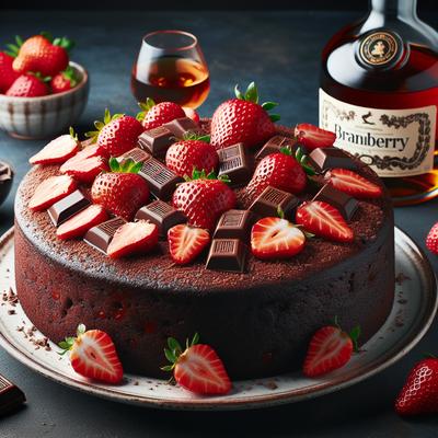 Image of Strawberry Brandy Chocolate Cake