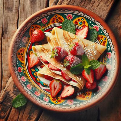 Image of Strawberry Breakfast Crepes Mexico
