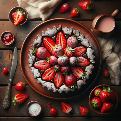 Image of Strawberry Brownie Tart