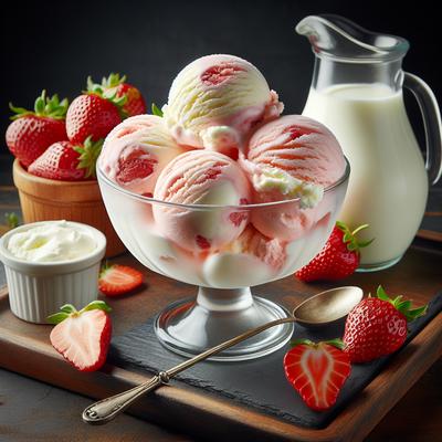 Image of Strawberry Buttermilk Ice Cream
