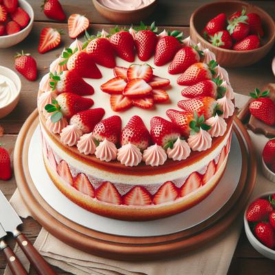 Image of Strawberry Cake with Strawberry Cream Cheese Frosting