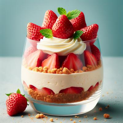 Image of Strawberry Cheesecake in a Glass