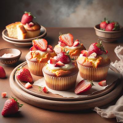 Image of Strawberry Cheesecake Muffins
