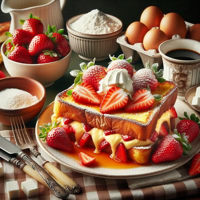 Image of Strawberry Cheesecake Stuffed French Toast