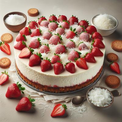Image of Strawberry Coconut Cheesecake