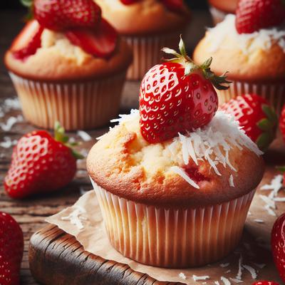 Image of Strawberry Coconut Muffins