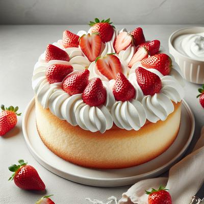 Image of Strawberry Cream Angel Food Cake
