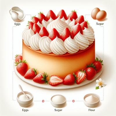 Image of Strawberry Cream Angel Food Cake Emeril Lagasse