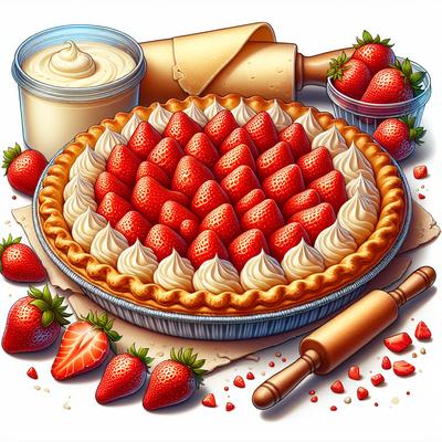 Image of Strawberry Cream Cheese Dream Pie