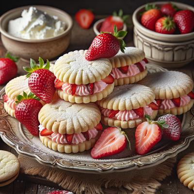 Image of Strawberry Cream Cheese Sandwich Cookies