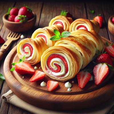Image of Strawberry Cream Pinwheel Appetizers