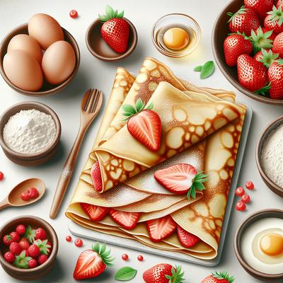 Image of Strawberry Crepes