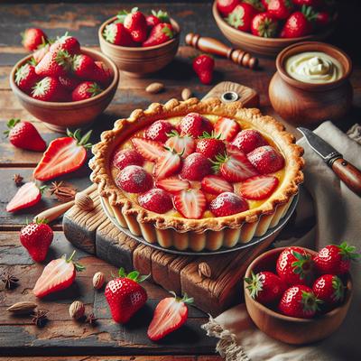 Image of Strawberry Custard Cream Pie