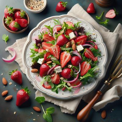 Image of Strawberry Field Salad with Sesame Vinaigrette