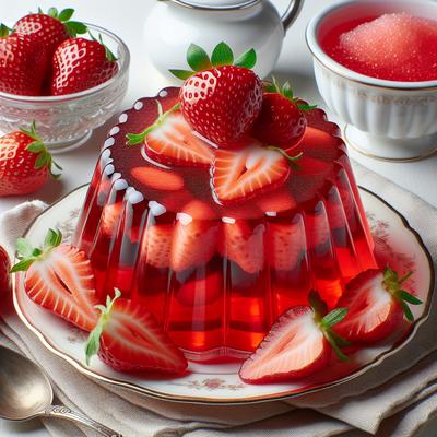 Image of Strawberry Gelatin Dessert