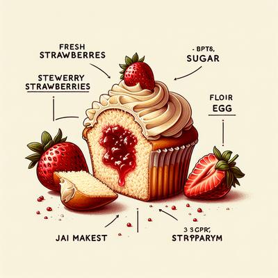Image of Strawberry Jam Filled Cupcakes