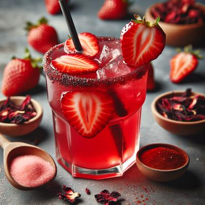 Image of Strawberry Jamaica Agua Fresca