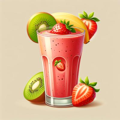 Image of Strawberry Kiwi Banana Smoothie No Dairy