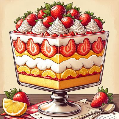 Image of Strawberry Lemon Angel Food Trifle