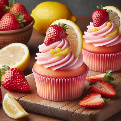Image of Strawberry Lemonade Cupcakes