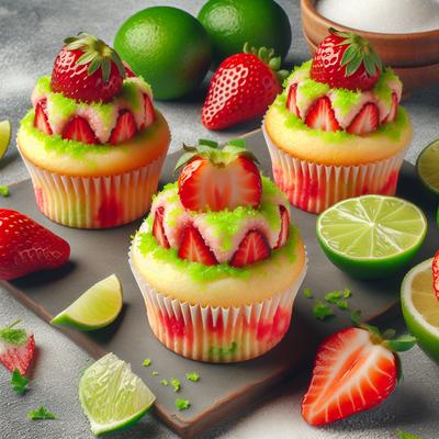Image of Strawberry Lime Stuffed Cupcakes