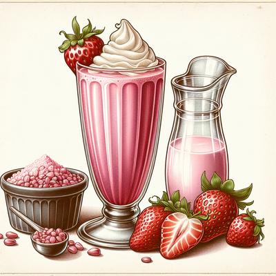 Image of Strawberry Malted Milk Shake