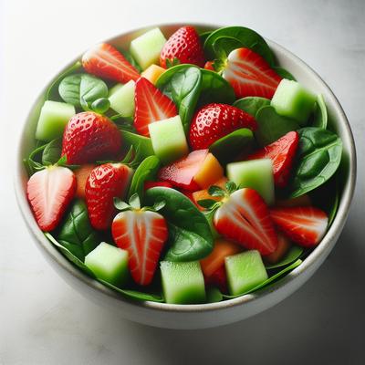 Image of Strawberry Melon Spinach Salad