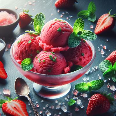 Image of Strawberry Mint Sorbet