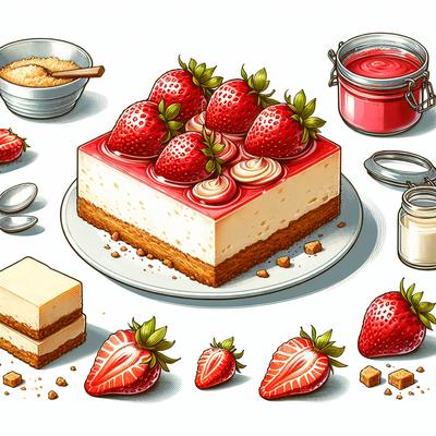Image of Strawberry No Bake Cheesecake Bars