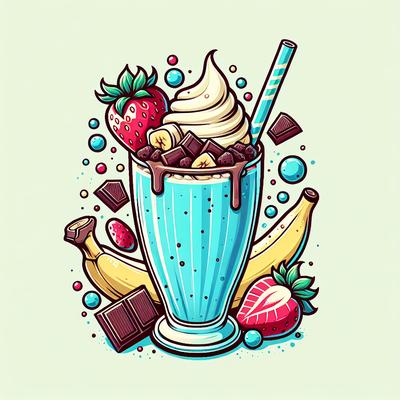 Image of Strawberry or Chocolate Banana Shake Lite Bleu