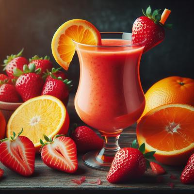 Image of Strawberry Orange Smoothie with a Twist