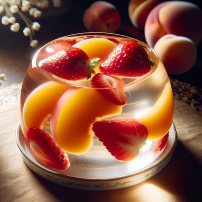 Image of Strawberry Peach Gelatin Dessert