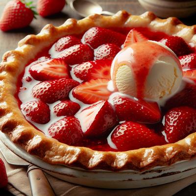 Image of Strawberry Pie Simple and Southern