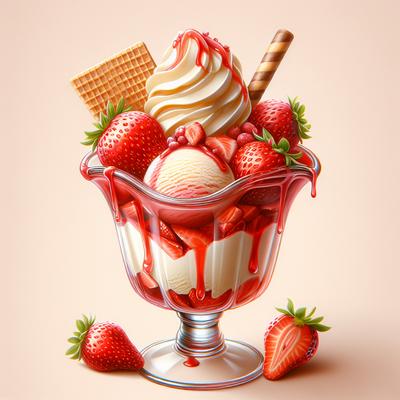 Image of Strawberry Sundae Ice Cream
