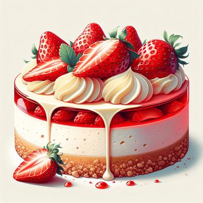 Image of Strawberry White Chocolate Cheesecake