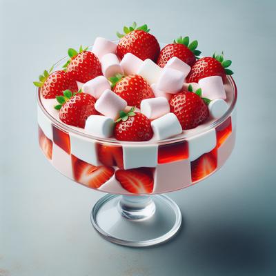 Image of Strawberry Yogurt Marshmallow Jello Salad