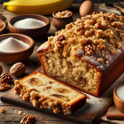 Image of Streusel Topped Banana Nut Bread