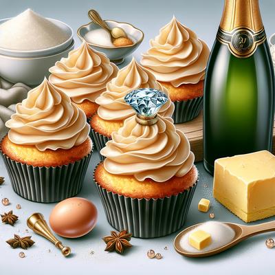 Image of Stuffed Champagne Cupcakes