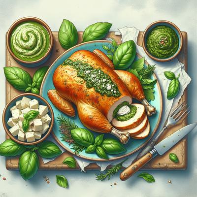 Image of Stuffed Chicken with Pesto Cream Cheese