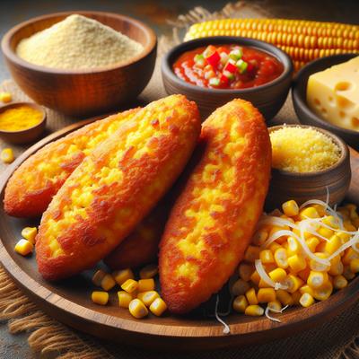 Image of Stuffed Corn Fritters Sorullos De Maz